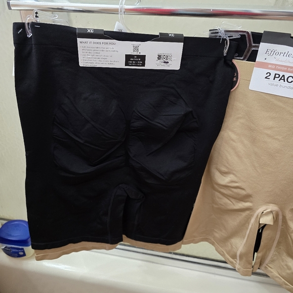 NWT UnderWhere 2Pk Mid thigh Shorts; Max Control; Bl/Nu. 1X, 2X, & 3X. $38 Each. - Picture 10 of 16